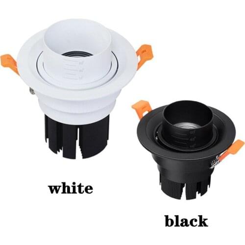 Dimmable COB Recessed Downlight 5w 7W 12W 15W 20W beam Angle 15-60 Degrees LED Ceiling Spot Light for indoor lighting