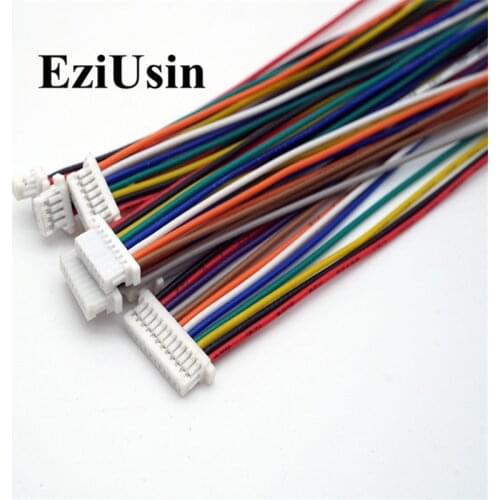 SH1.0mm 1.0 Female Connector Electronic Wire Terminal I2C Cable 10cm 2p 3p 4p 6p 8p 9p 10p Single/Double Head for LOLIN(WEMOS)