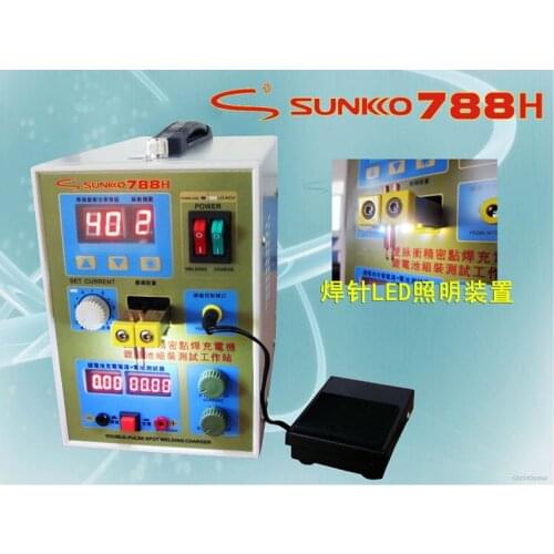 SUNKKO 788H Spot Welder 18650 Battery Charger 800 A 0.1 - 0.2 mm 36V 60A with LED light input voltage 110V 220V optional