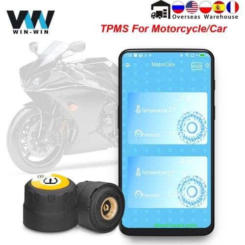 TPMS Motorcycle Car Auto TPMS 2 External Sensors for Android IOS tpms Tire Pressure Sensor Monitoring System tmps tire pressure