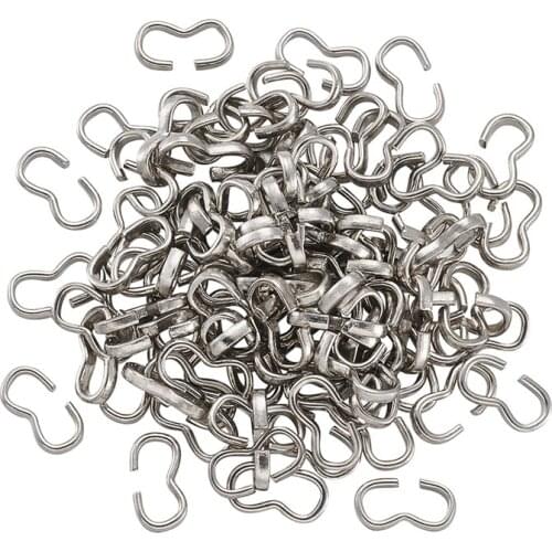 100pcs Chain Findings Iron Quick Link Connectors Number 3 Shaped Clasps Silver Color For Chains Accessories Bracelet Clasp