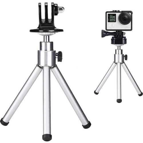 1pc Mini Cameras Tripod Stand High Quality Travel Flexible Leg Silver Universal Tripod Stands Fit For GoPro Hero Camera Mayitr