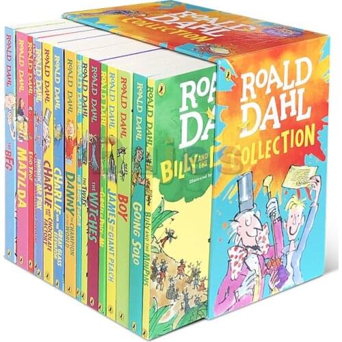 16 Book/set Roald Dahl Collection Childrens Literature Novel Story Book Set Early Educaction Reading for Kids Learning English