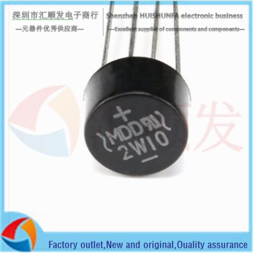 5PCS!!! Original genuine straight plug 2W10 WOM 2A/1000V round bridge rectifier bridge silicon bridge rectifier