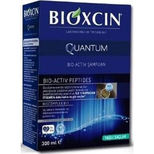 BIOXCIN Quantum Shampoo 300 ml Oily Hair Herbal Treatment Double Effect Moisturizing Nourishing Oil and Sebum Control Fast Ship