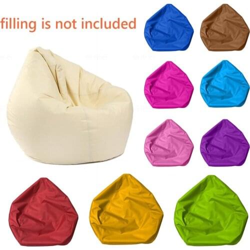 Lazy Bean Bag Sofas Cover Chair No Filler Oxford Waterproof Lounger Seat Pouf Puff Couch Tatami Living Room Beanbag