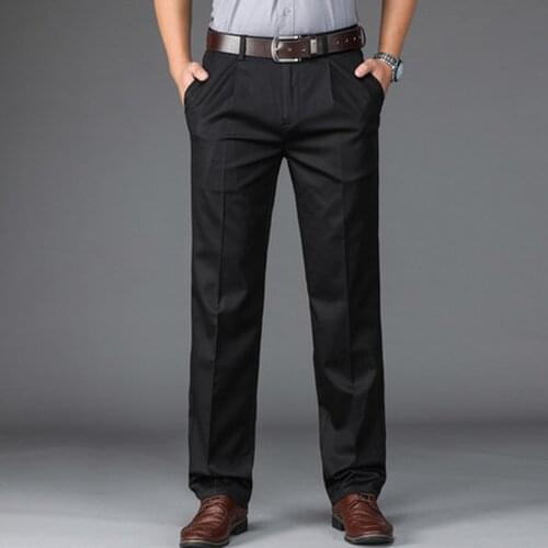 Business Mens Pants Casual Suit Trousers Solid Male Pants Man Dress Pants Formal