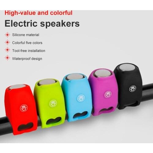 120 Db Bicycle Bell Electronic Horn Cycling Accessories Silicone Bell Horn Super Loud Safety Bicycle Universal Parts