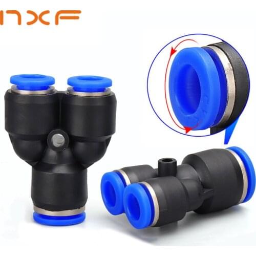 Pipe Fittings Plastic Pneumatic Connector Fitting Quick Push For Air Water Connecting PY PW Connect 4 6mm 8mm 10mm 12mm Y Shape