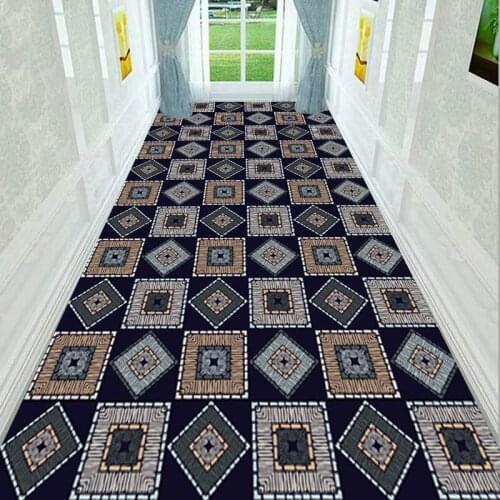 Nordic Geometric Runners Stair Carpet 3D Printed Wedding Party Decor Rug Aisle Hallway Custom Hotel Stairs Corridor Antiskid Mat