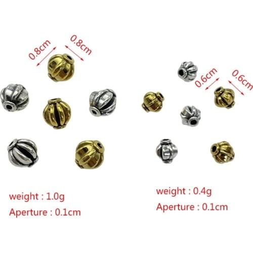 JunKang Zinc Alloy Compass Pendant Watermelon Shaped Loose Beads DIY Jewelry Crafts Spacer Connector Accessories