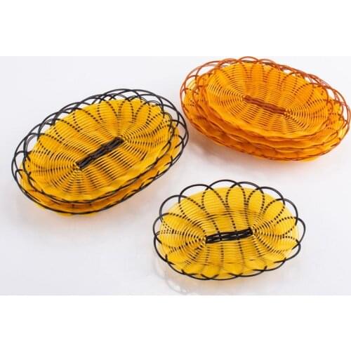 Food Basket Biscuit Snack Tray Hotel Restaurant Papi Plates Kitchen Appliance Storage Basket