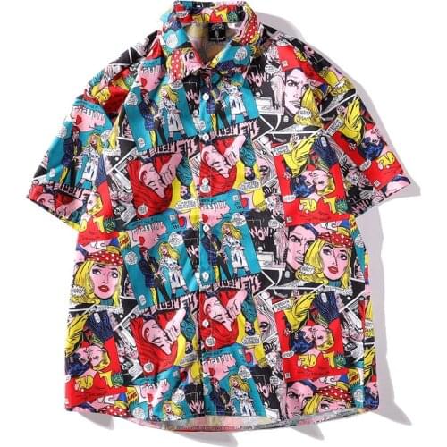 Summer Floral Beach Cool Shirts For Men Graphic Short Sleeve Holiday Hawaiian Shirt Dress Women Korean Clothes Blusa Masculina