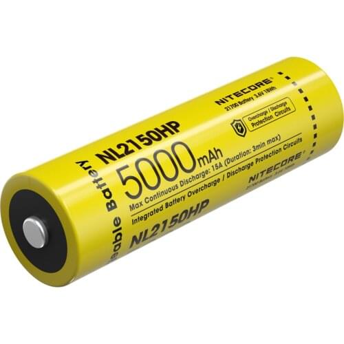 NITECORE NL2150HP 21700 High Drain Li-ion Rechargeable battery 5000mAh 15A 3.6V Flashlight battery