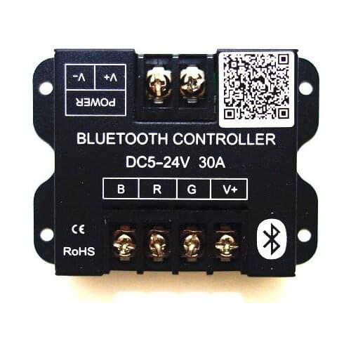 Mobile phone andriod ios app bluetooth RGB controller 30A 12V for led light strip, wireless color changing RGB Smart Controller