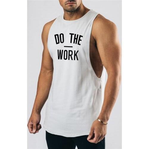 Mens tank tops Summer gym tanktop fitness clothing cotton sleeveless vest man canotte bodybuilding t shirt Sports clothes