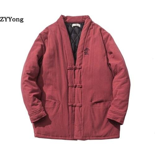 2020 New Chinese Style Winter Men Bomber Jacket Casual Cotton Thick Warm Parkas Coats Male Thermal Outwear Windbreaker Jackets