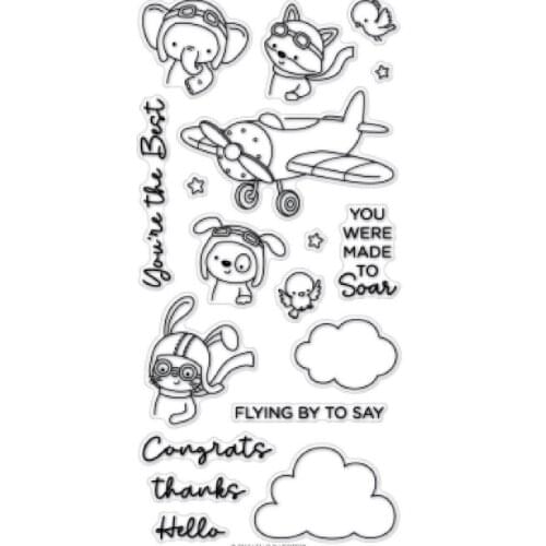 Pilot stamp Clear Stamp for Scrapbooking Transparent Silicone Rubber DIY Photo Album Decor A09