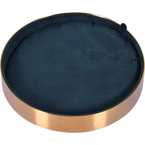 Jewelry Display Props Metal Round Watch Pallet Live Room Jewelry Display Tray Ring Earring Display Stand Jewelry Box