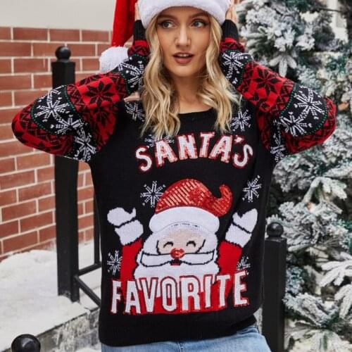 Christmas женские Cвитера Woman Sweaters Mujer Suéteres Sweater Pull Femme Hiver Autumn & Winter Clothes Women Pullovers Santas