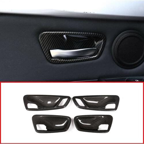 Carbon Fiber Style ABS Interior Door Bowl Cover Trim For BMW 2 Series 218i 220i