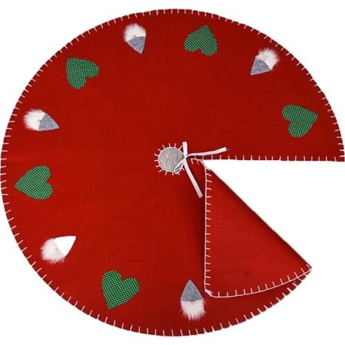 2021 Christmas Tree Skirt Christmas Faceless Old Man Love Heart Tree Skirt Apron Christmas Holiday Party Decorations