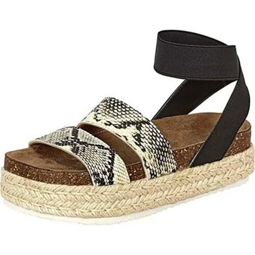 Women Sandals Plus Size Wedges Shoes For Women High Heels Sandals Summer Shoes 2020 Leopard Platform Sandals NVLX138