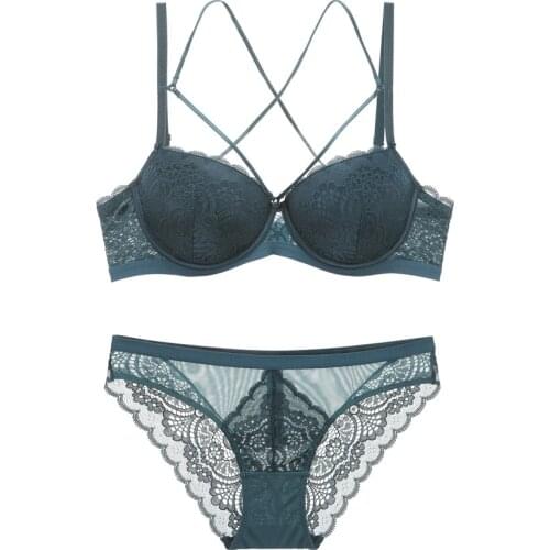 Women Bra Set Push Up Sexy Strappy Underwire Padded Cup Lingerie Women Set Xmas Gift For her