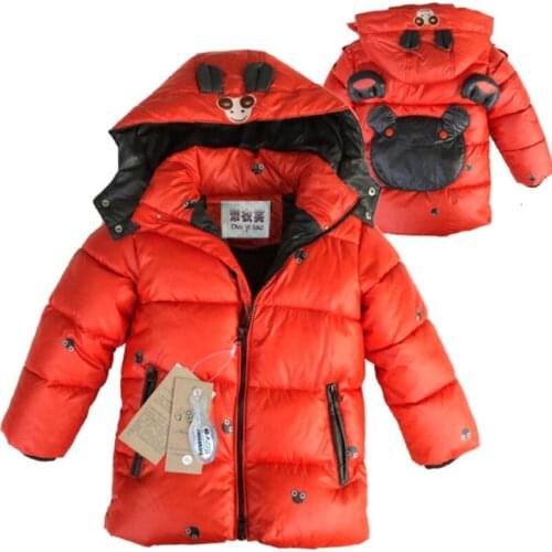 Boys Winter Coat Padded Jacket Outerwear For 3-7T Fashion Hooded Thick Warm Children Parkas Overcoat High Quality 2017 New