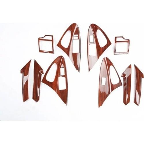 1lot Car stickers ABS Yellow peach wood grain inside decoration cover for 2006-2011 Toyota camry MK6