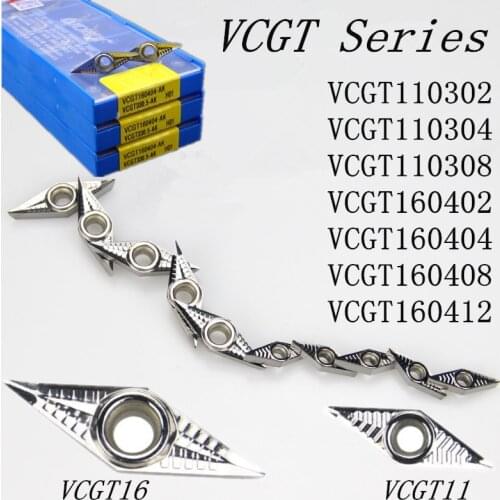10pcs/set VCGT160402/VCGT160404/VCGT16040208 -AK H01 Carbide insert aluminum insert CNC lathe tool insert SVJCR/SVVCN