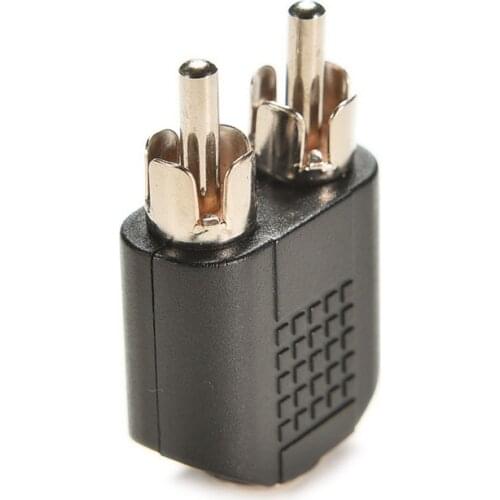 2pcs 3.5mm Audio Stereo Jack Female To 2 RCA Male Audio Jack Connector Adapter Converter for Speaker