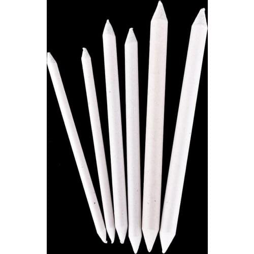 6pcs Blending Smudge Stump Stick Sketch Art White Drawing Pen Tool Rice Paper For Making Shadows Dark Areas