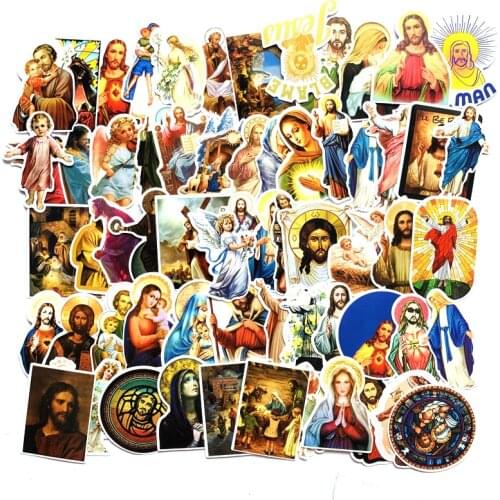 TD ZW 68Pcs Art Jesus Stickers Waterproof Decal Laptop Motorcycle Luggage Snowboard Fridge Phone Car Sticker