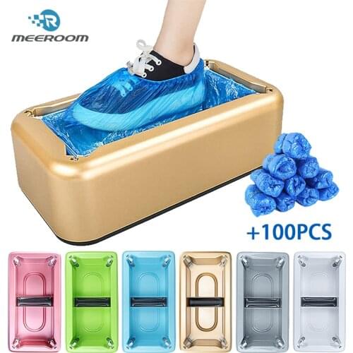 Automatic Shoe Cover Machine Smart Overshoes Dispenser T Buckle Shoe Cover Disposable PE Waterproof for Rainy,Floor Clean,Indoor