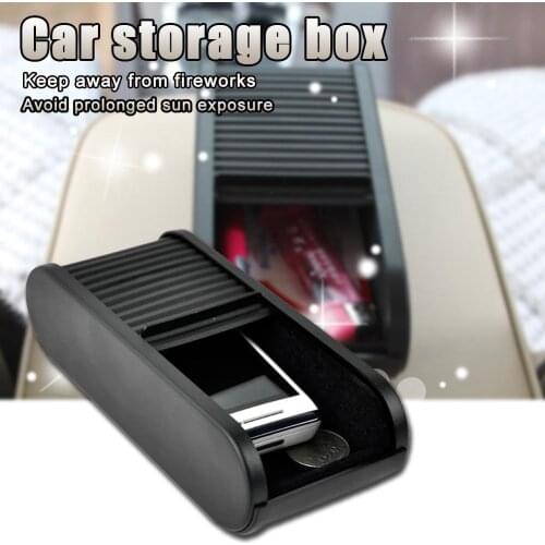 Car Coin Holder Organizer Money Loose Change Debris ABS Storage Box Container Box for Phone Key Auto Accessories Car-styling