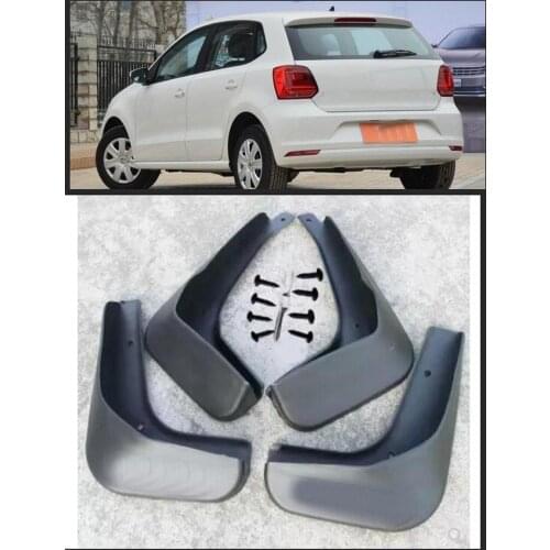 For VW Polo 6C Hatchback 2015 2016 Polo Set Molded Mud Flaps Mudflaps Splash Guards Front Rear Mud Flap Mudguards Fender
