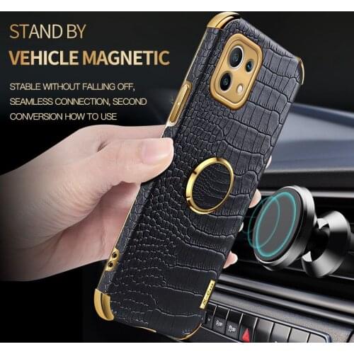 Phone Case For Xiaomi Mi 11 Lite Mi 10 Pro Ultra High-Quality Soft TPU And Crocodile Pattern Cover For Mi 10T Pro Lite Case