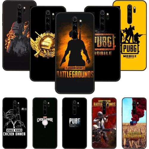 Phone Case For Xiaomi Redmi Note 8 8T 7 7A 9 9S 8A 4 5 Pro Black Cover Coque Art Waterproof Tpu Etui Chicken Dinner Pubg