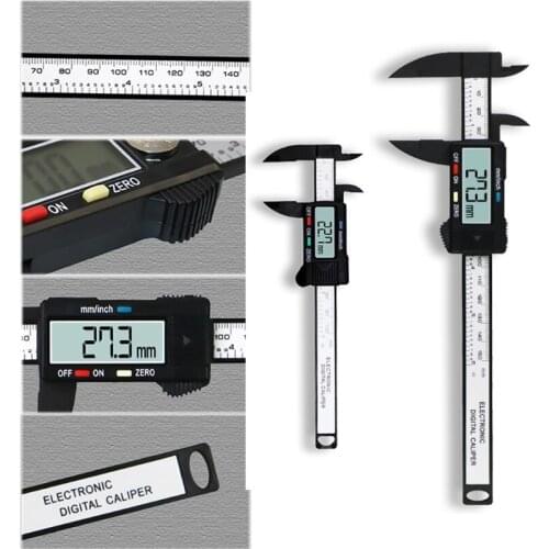 Digital Caliper Measuring Tool Vernier Caliper Micrometer with LCD Screen Easy Switch for DIY Household A70F