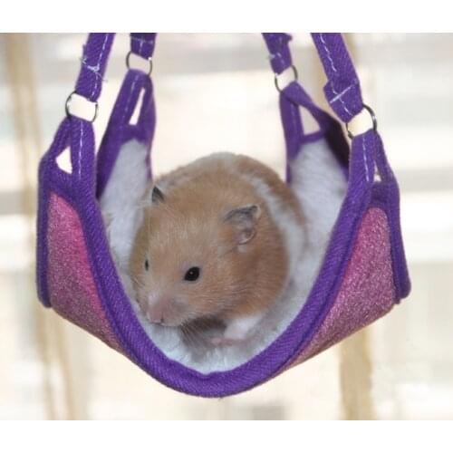 PETS Hamster warm fleece BED & BLANKET OR CARRIER & PLAYING purple pink