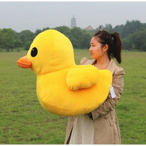 Hot Big Cartoon Yellow Duck Plush Toy Giant Stuffed Animal DUck Doll Pillow Sofa for Baby Gift 28inch 70cm DY50783