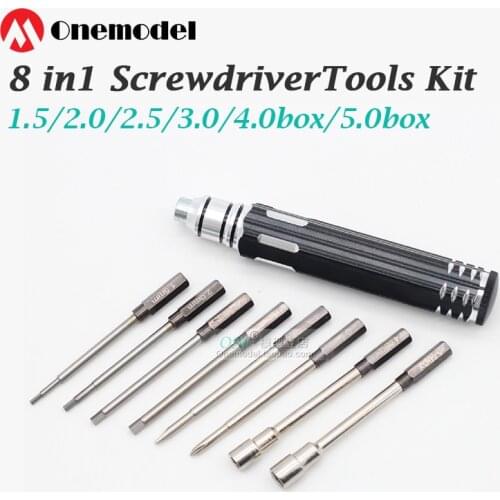 Pocket 8 in 1 Screwdriver Hobby Tools Kit for RC Car Drone Plane Hex Spanner Socket Hexagon H1.5 H2.0 H2.5 H3.0/Pocket tools