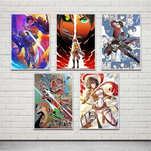HD Print Painting Home Attack Of Titan Japan Anime Decor Canvas Cool Poster Modular Pictures Modern Living Room Frame Wall Art