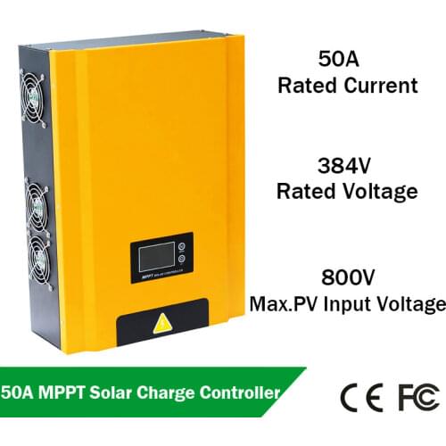 50A LCD Display MPPT Solar Charge Controller384V Auto Solar Cell Panel Charger Regulator street lmp monitoring