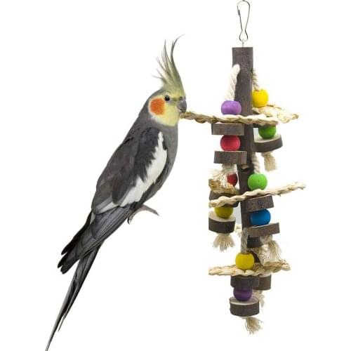LHXMAS PET TOY Parrot Chew Toys Bird Toy Logs Corn Bran Long CHAIN
