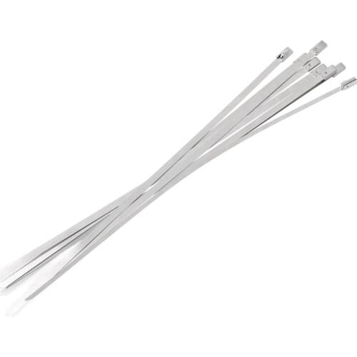 10PC Stainless Steel Metal Cable Tie Zip Wrap Exhaust Heat Straps Induction Pipe