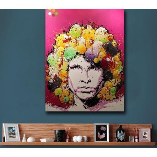 Fashion Graffiti Art Blurry Jimmy Wall Art Canvas Painting For Living Room Home Decor Oil Painting Wall Art Picture No Frame