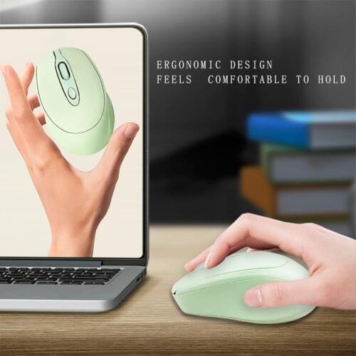 2.4G Wireless Mouse Green USB Optical Computer Mause 800/1200/1600 DPI 3D Silent Click Gaming Mice Pink For Lenovo PC Laptop