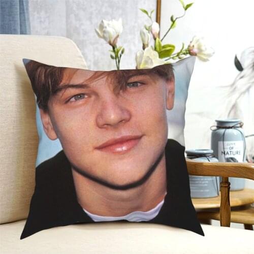 Leonardo Dicaprio Leo Pillowcase Printed Fabric Cushion Cover Decorative Throw Pillow Case Cover Home Square 18